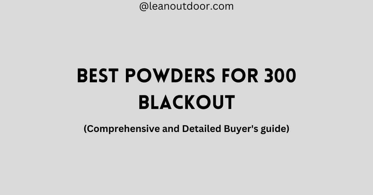 best powder for 300 blackout